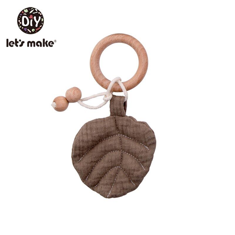 Let'S Make 1Pc Baby Toys Baby Bibs Waterproof Leaf Shape Baby Eating Accessory Bpa Free Silicone Teethers Baby Teether Stuff