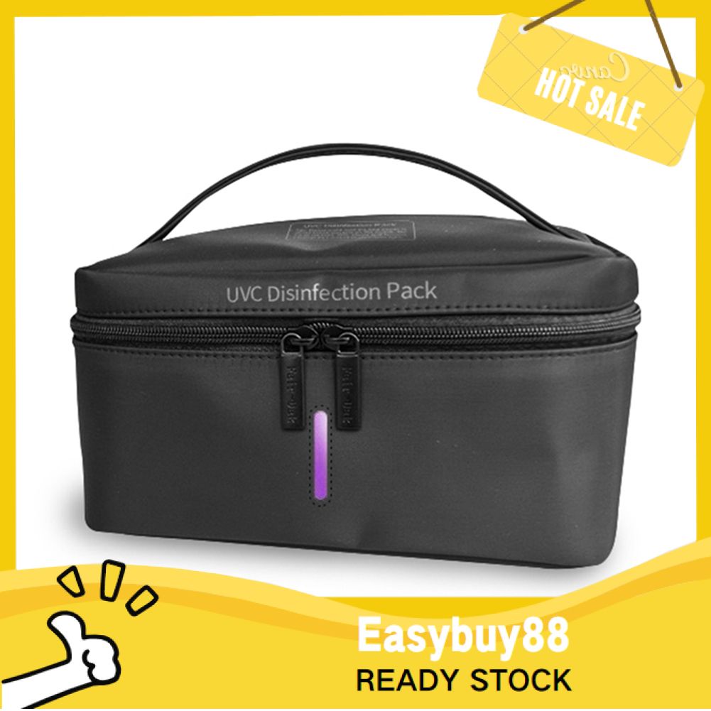 【BestGO】Top Sale 3W UVC Disinfectant Tank Outdoor Travel LED UV Ultraviolet Light Anion Sterilizer Box Storage Bag Carry Case