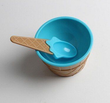 2pcs/set kids ice cream bowl baby feeding bowl summer double layer candy color baby training bowl