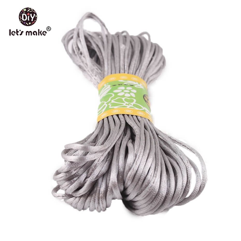 Let'S Make 20M Nylon Cord Pacifier Clips Teething Jewelry Accessories Diy Pacifier Chain Teether Necklace Tools Safety Material