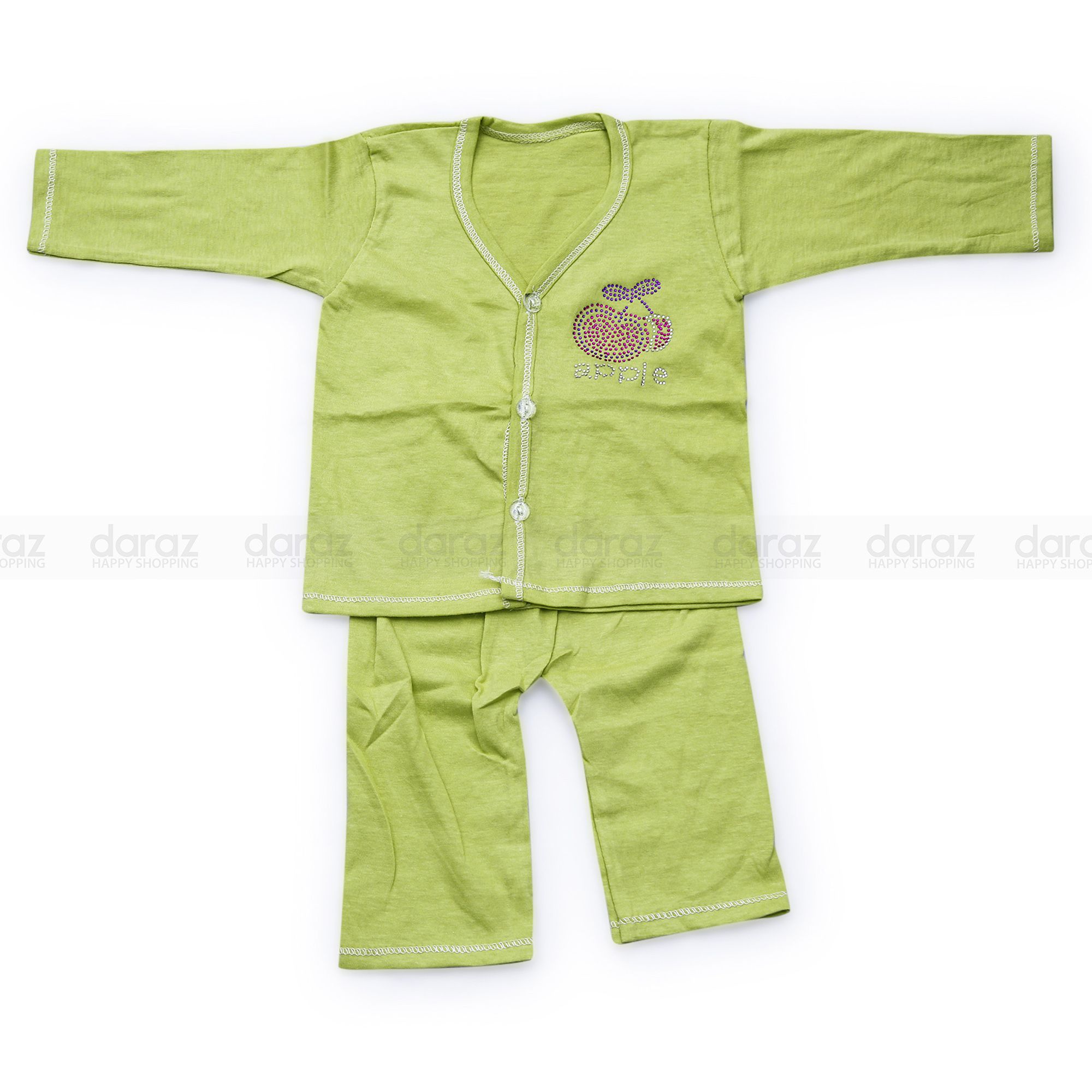 New Born Baby Unisex Soft Cotton Dress Set 0-4 Months