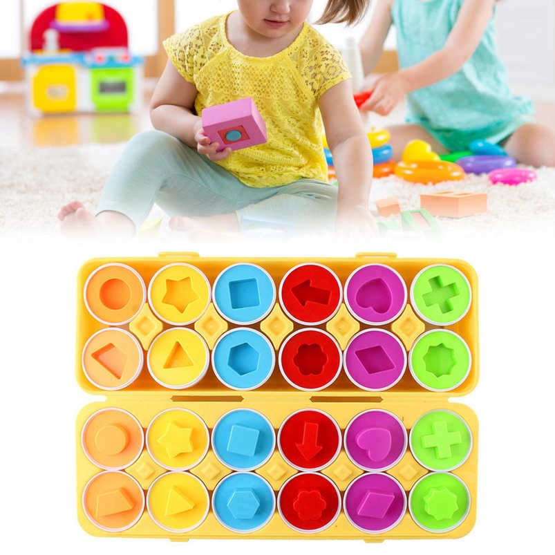 12pcs Matching Eggs Toy Set Children Early Educational Recognition Learning Game