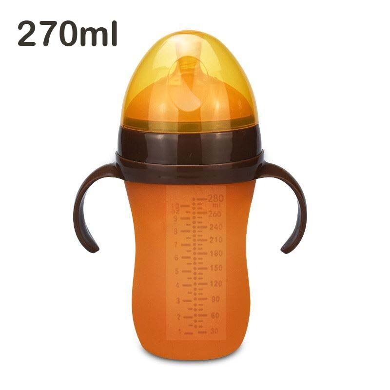 Baby Silicone Bottle Anti Colic Air Vent Wide Neck Natural Nursing Feeding Bottle For Newborn Infant 0-18 Month BPA Free 250ml