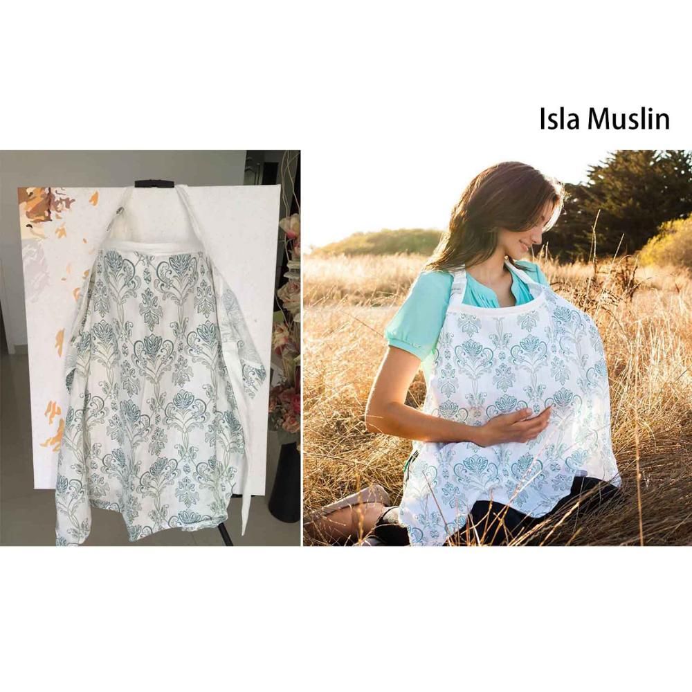 Breastfeeding Cover Baby Infant Breathable Cotton Muslin Nursing Cloth L large Size Big Nursing Feeding Cover Cape Apron 70*100