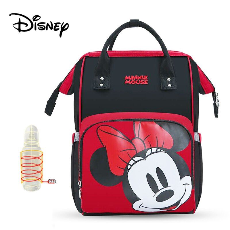 Disney Diaper Backpack Baby Bags for Mom Mickey Minnie Wet Bag Fashion Mummy Maternity Diaper Organizer Travel USB Nappy Travel