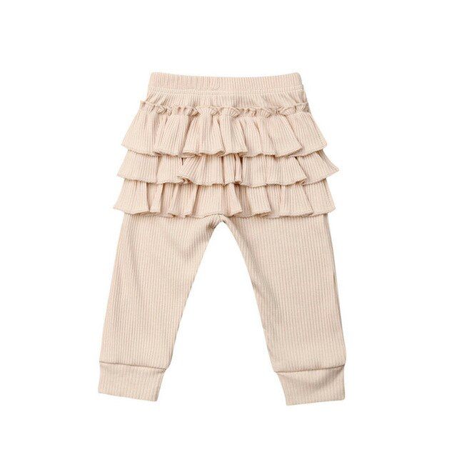2019 Baby Clothing 0-3Y Newborn Kids Baby Girl Ruffle Pants Solid Leggings Trousers Toddler Casual School Long Pants Clothes