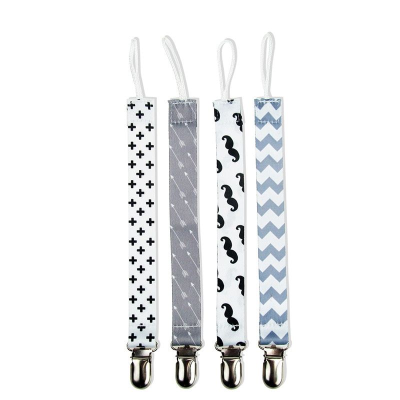 4Pcs/set Infant Dummy Pacifier Clips Holder Clip Nursing Teether Dummy Clip Nipple Holder Baby Pacifier Clip Soother Holder