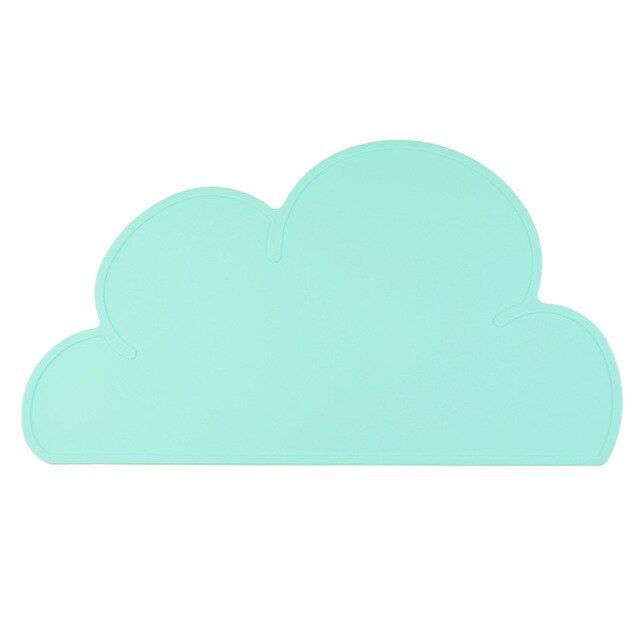 Kids Tableware Clouds Shaped Silicone Placemat Children Dinnerware Washable Portable Mat Creative Pads  Easy Cleaning TY0567