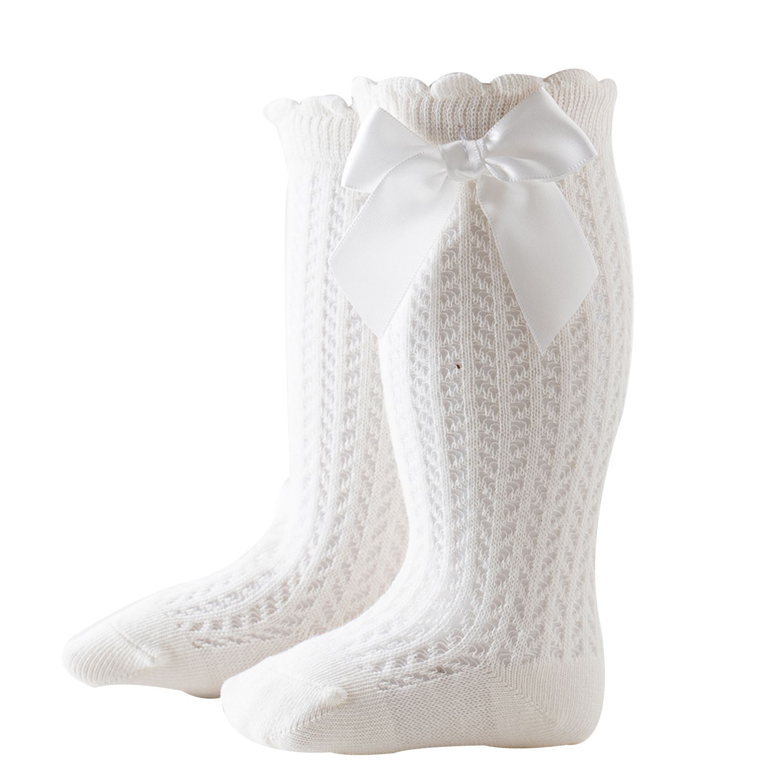 Baby Girl's Socks, Breathable Comfortable Infant Stockings with Bowknot for Birthday Party Vacation Photography