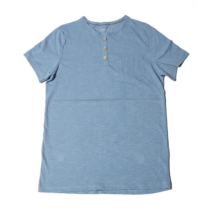 Slate Gray Cotton Short Sleeve  Tshirt For Boys