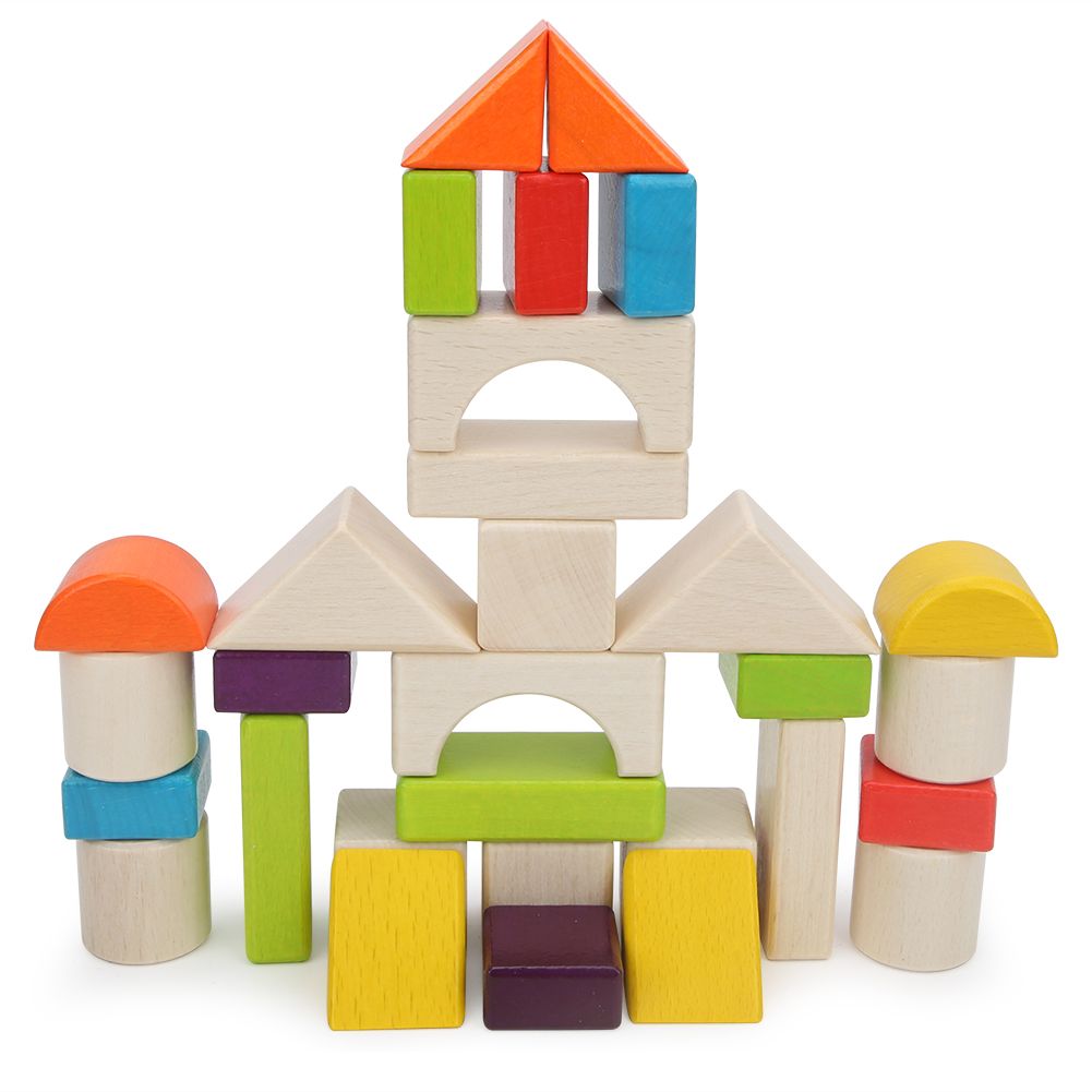 30Pcs Child Wooden Kid Early Educational Interesting Building Block Intelligent Toy