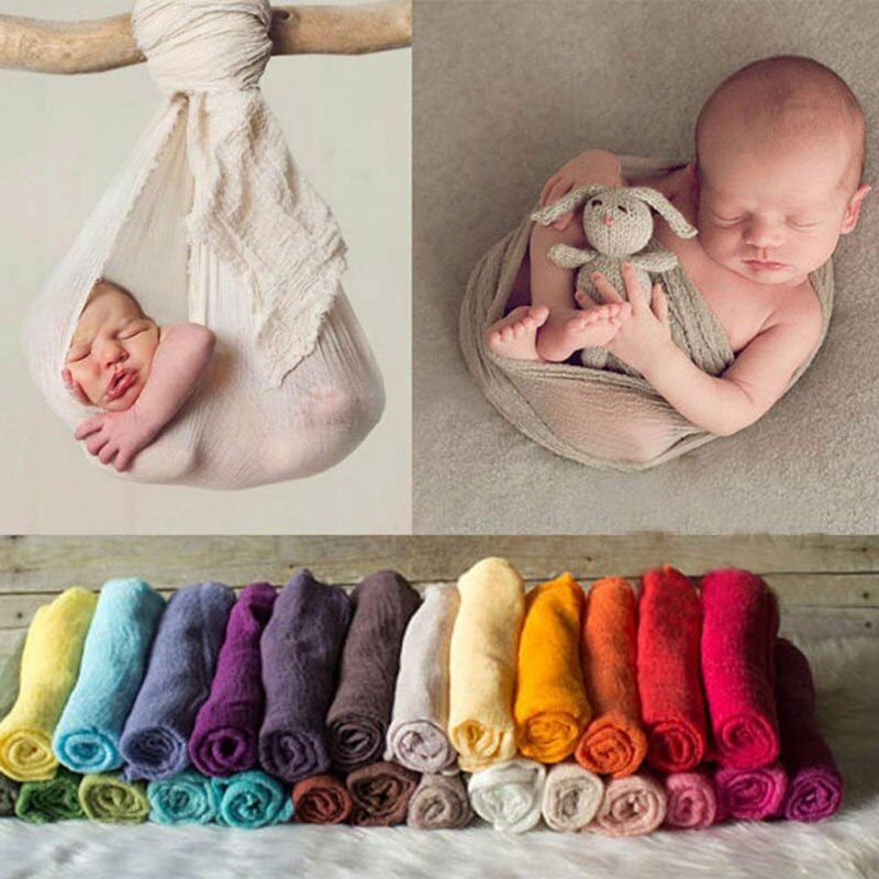 Newborn Photography Props Infant Costume Outfit 180cm Long Cotton Soft Photo Wrap Matching Baby Photo Props Fotografia
