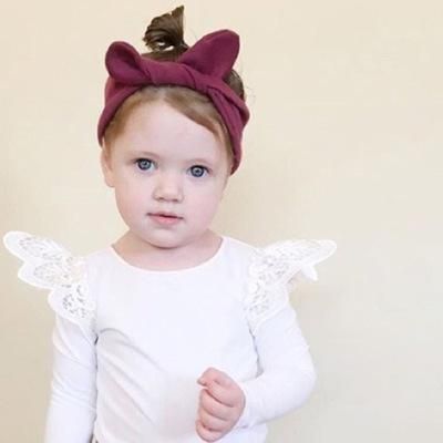 Baby T-shirts For Girls Clothes 4 Colors Pink/Black/White/Striped Lace Long Sleeve Tops tees newborn baby girl clothing 0-24M