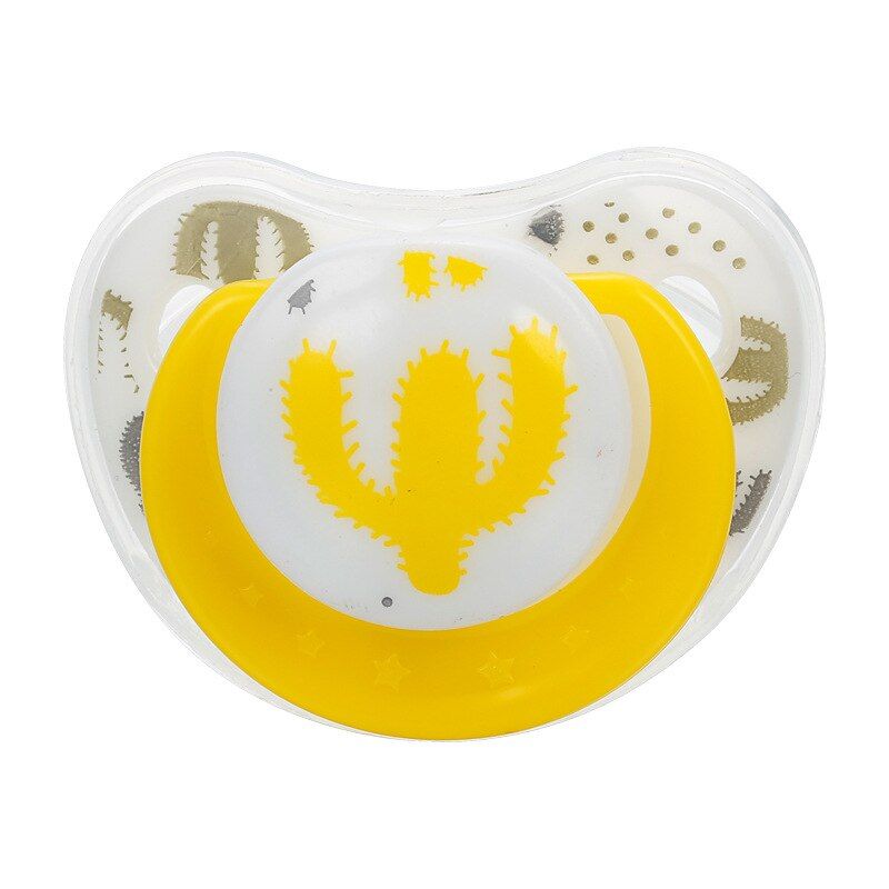 Cactus Cat Crab Baby Pacifier Safe Newborn Infant Toddlers Baby Pacifier Silicone Nipple Soother Anti-dust Lid Infant Teether