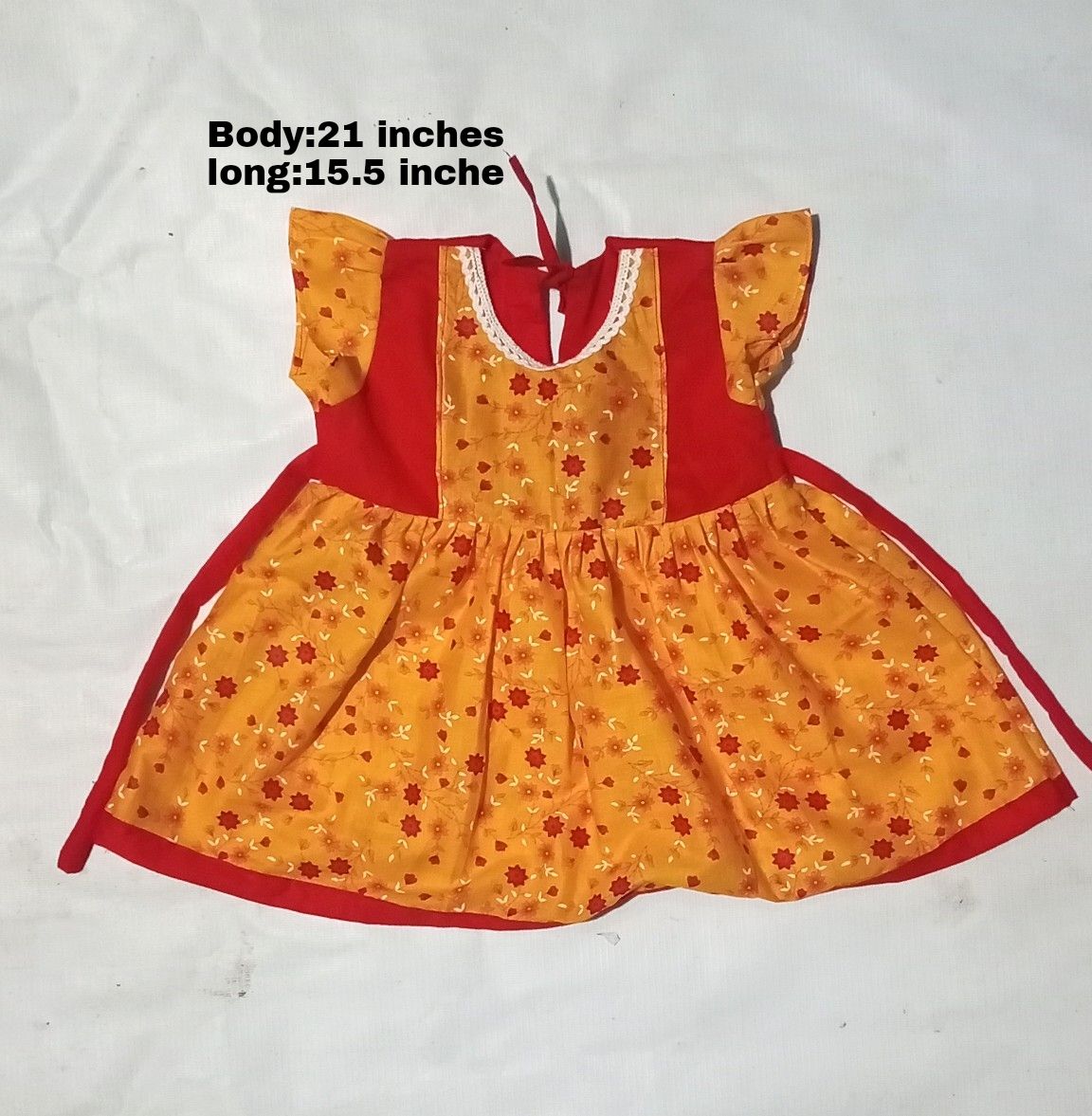 Multicolour Fashionable Girl Baby Frock For 06-12months
