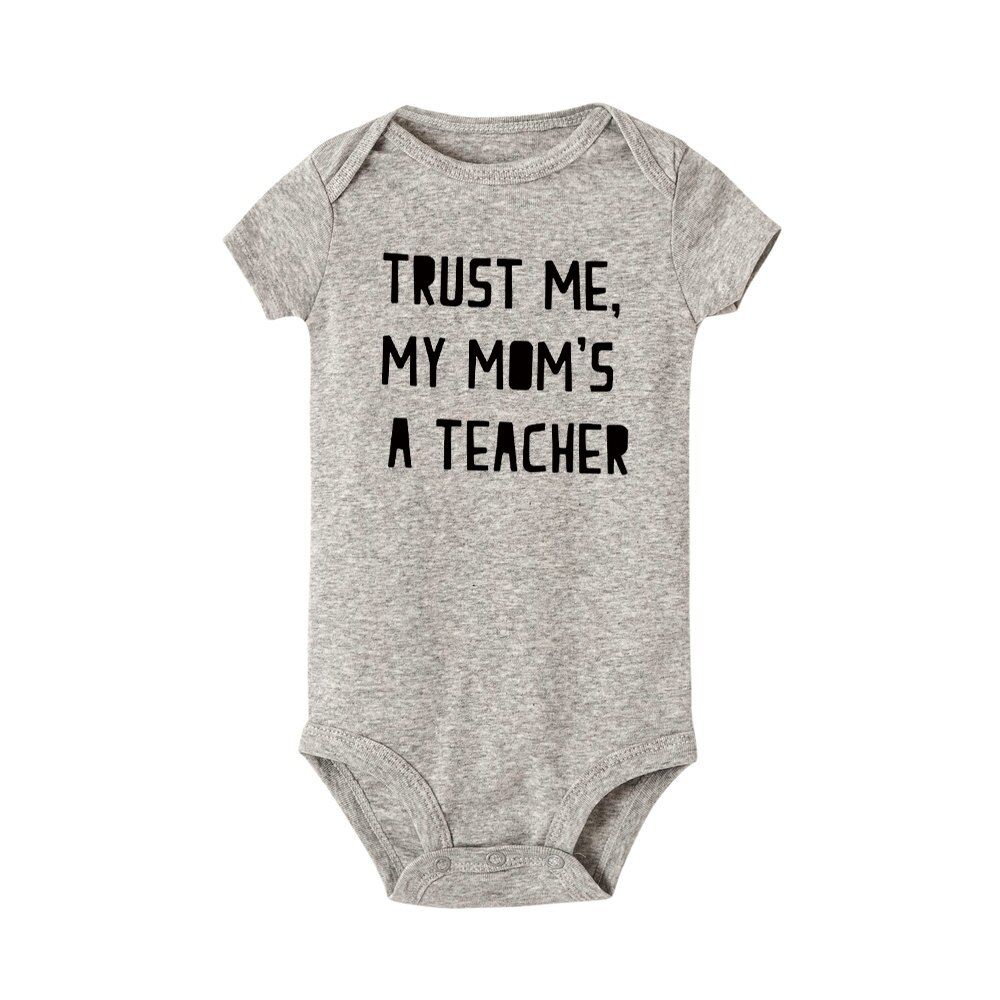 My Mom Is A Teacher/lawyer/scientist Funny Print Baby Bodysuits Boys Girls Unisex Summer Short Sleeve Jumpsuit Casual Onesie