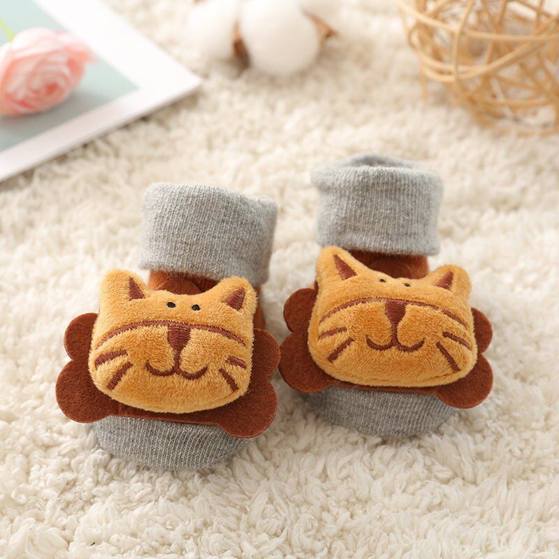 Baby Socks Floor Non-slip Cotton Cartoon Doll socks with bells Baby Girls Boys Soft  Cute Boots