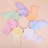 Kids Girls Fashion Solid Color Le Trim Breathable Mesh Short Cotton Socks