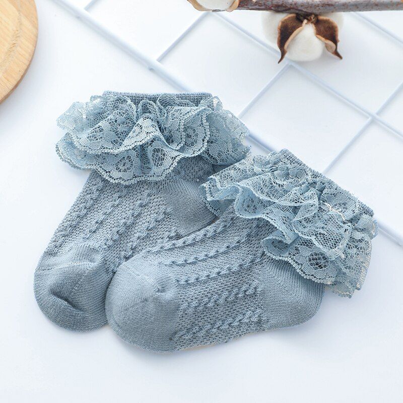 2020 Baby Stuff Kids Baby Girl Frilly Warm Lace Tutu Socks Infant Newborn Toddler Lace Ruffled Solid Ankle Socks