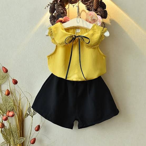BABY FASHIONABLE DRESS (  Yellow colour)- '0' TO '12' YEAR'S