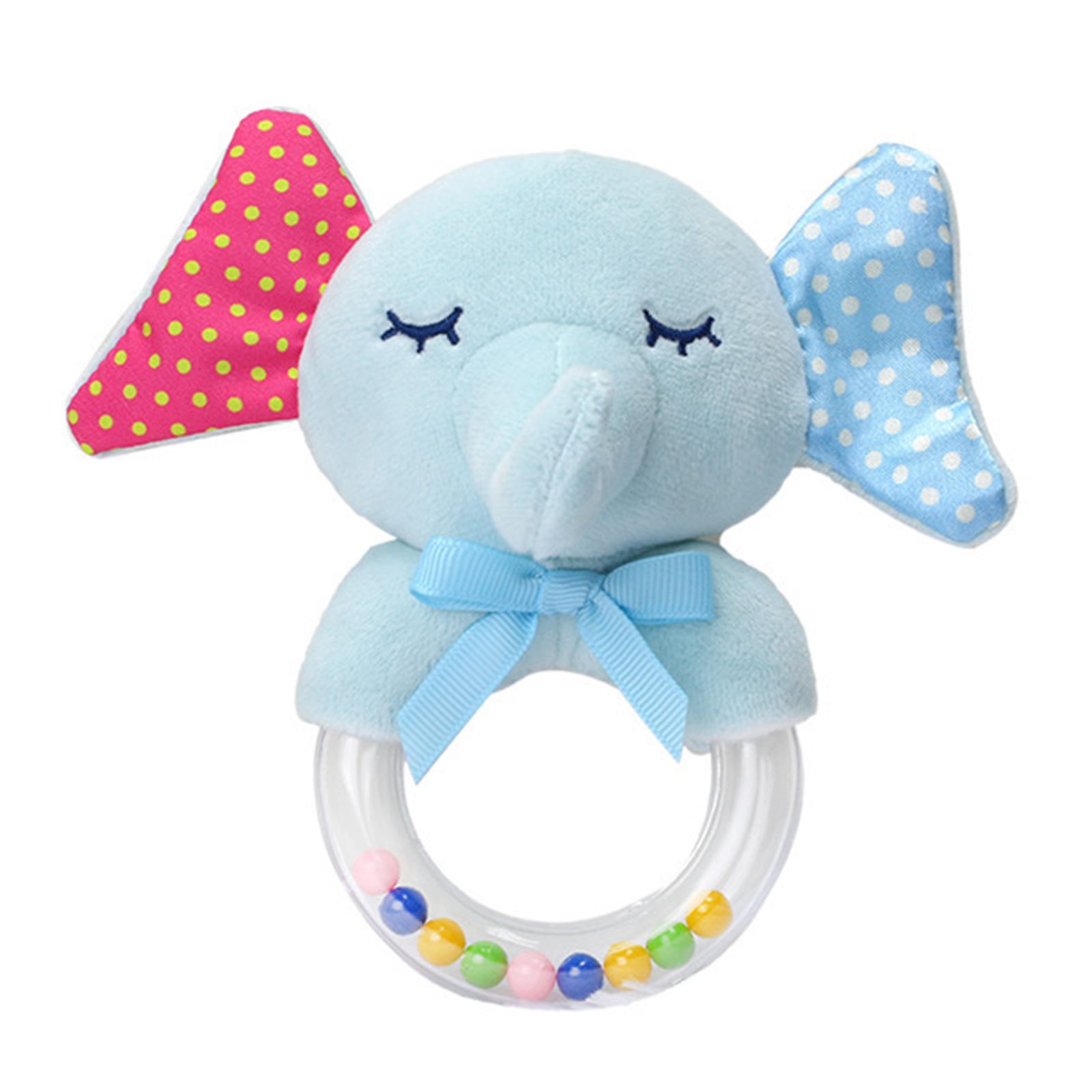 Baby Rattle Teething Toys, Plush Stuffed Infant Grab Shaker for Boys Girls