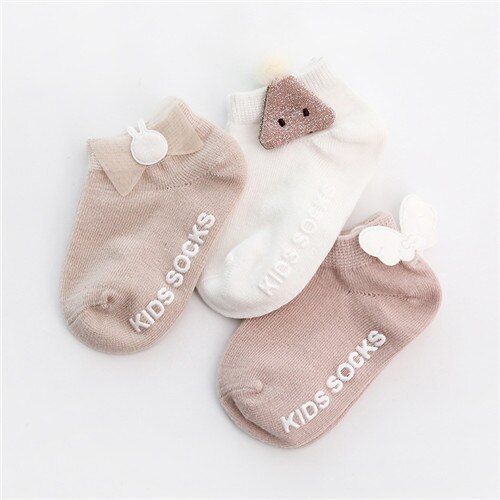 3Pairs/lot Newborn Baby Socks Cotton Anti Slip Baby Socks for Girls Infant Baby Ankle Socks Princess Style Spring Autumn