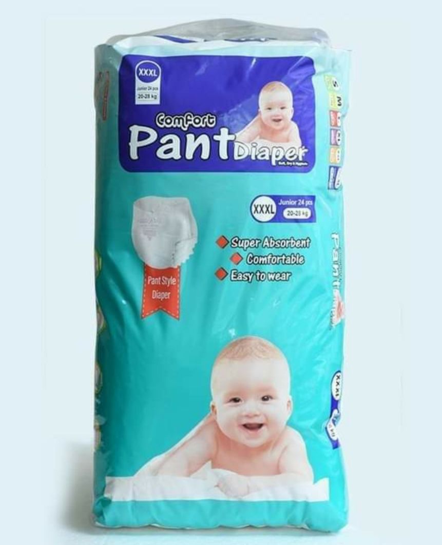 Comfort Baby Pant Diapers -(XXXL) 24 Pcs Super Absorbent Ultra Soft Comfortable Baby Diapers