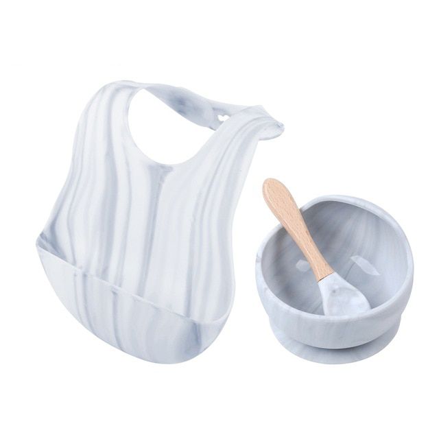 Baby Silicone Dishes Dining Plate Bowl Tableware Spoon Food Dinnerware For Kids Suction Cup Fixing BPA Free Feeding Dinner Bowls