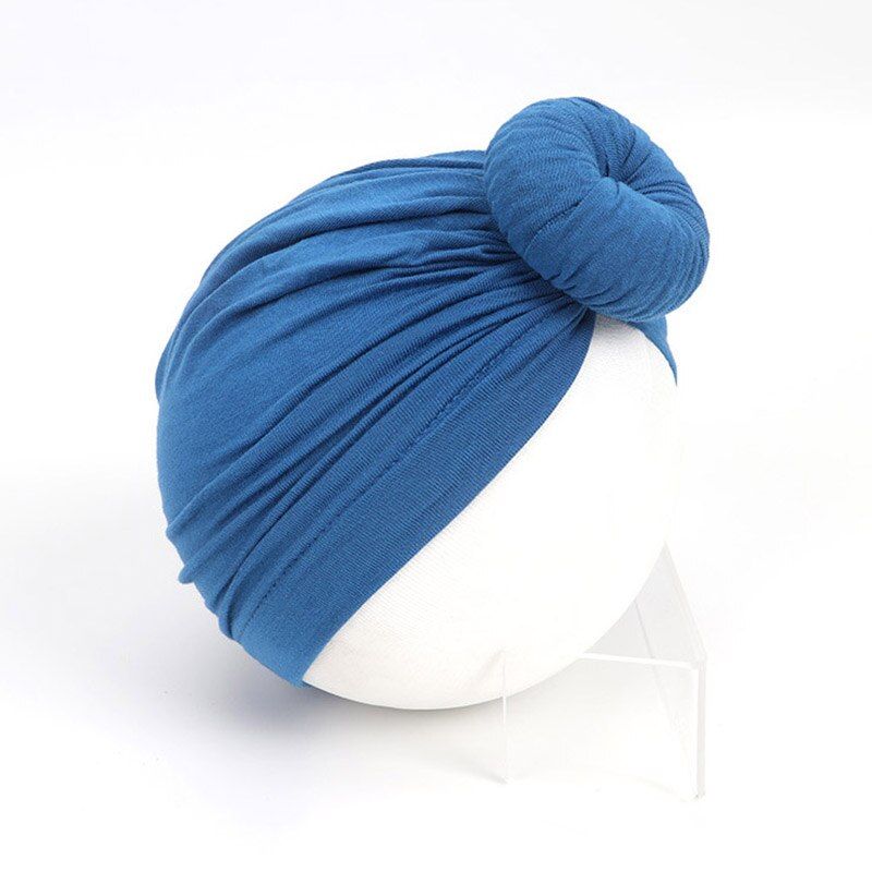 New Baby Hat Turban Solid Color Soft Elastic Cute Donuts Knotted Winter Autumn Baby Headband Boy Girl Hats Newborn Toddler Cap