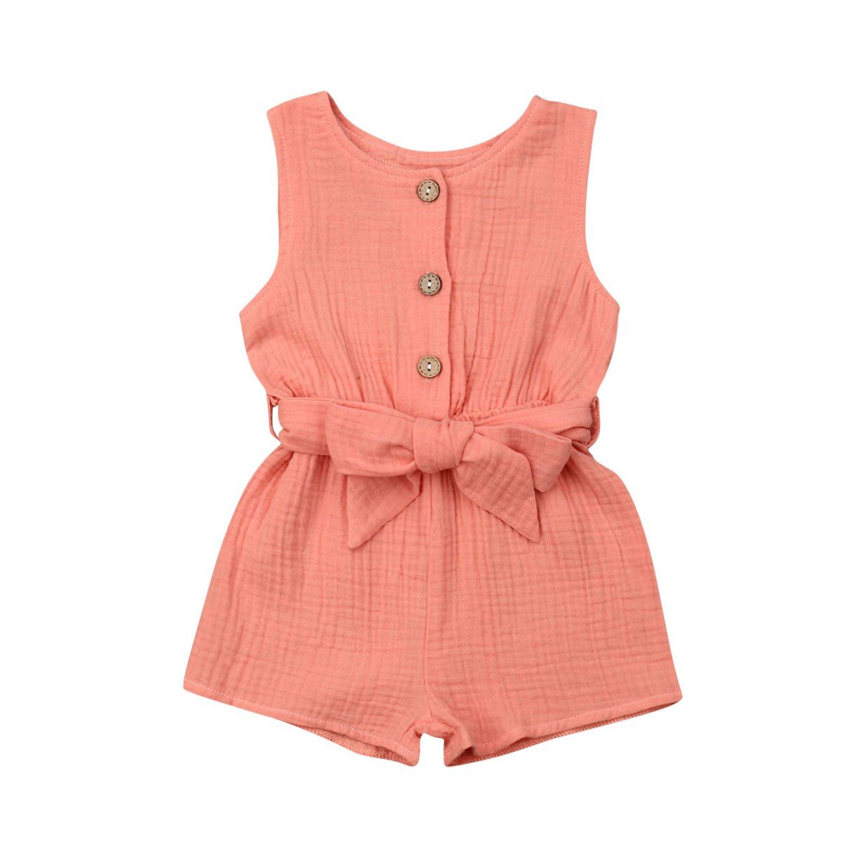 0-24M Cute Newborn Baby Girl Clothes Cotton Sleeveless Romper Jumpsuit Overall Outfit