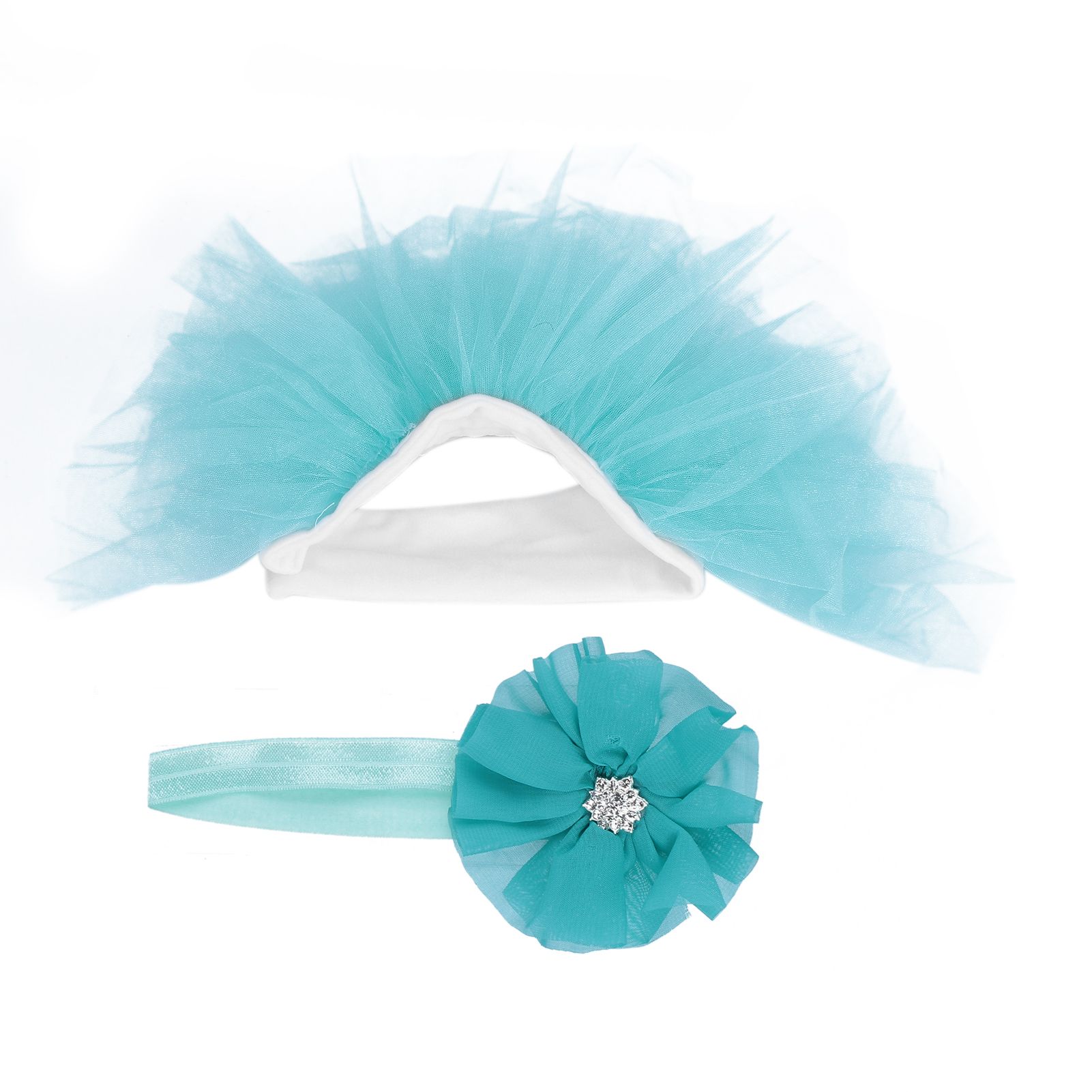 Newborn Baby Girls Puffy Skirt Clothes Outfit Photography Prop & Flower Headband