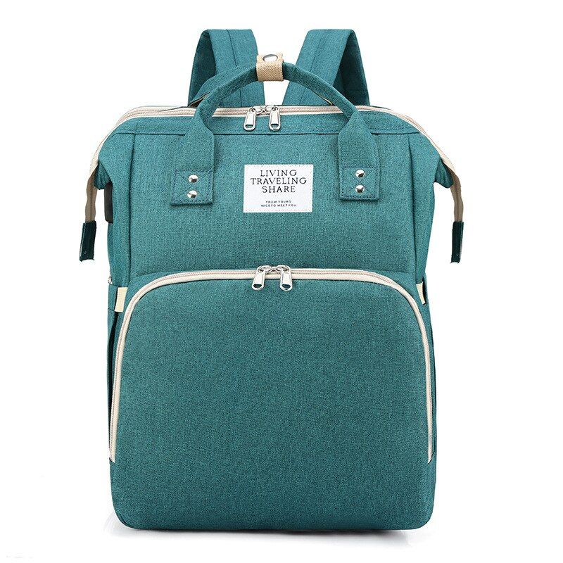 New Portable Folding Bed Mummy Bag Multi-purpose Outing Lightweight Large Capacity Maternal and Baby Backpack Mummy Bed Bag Free