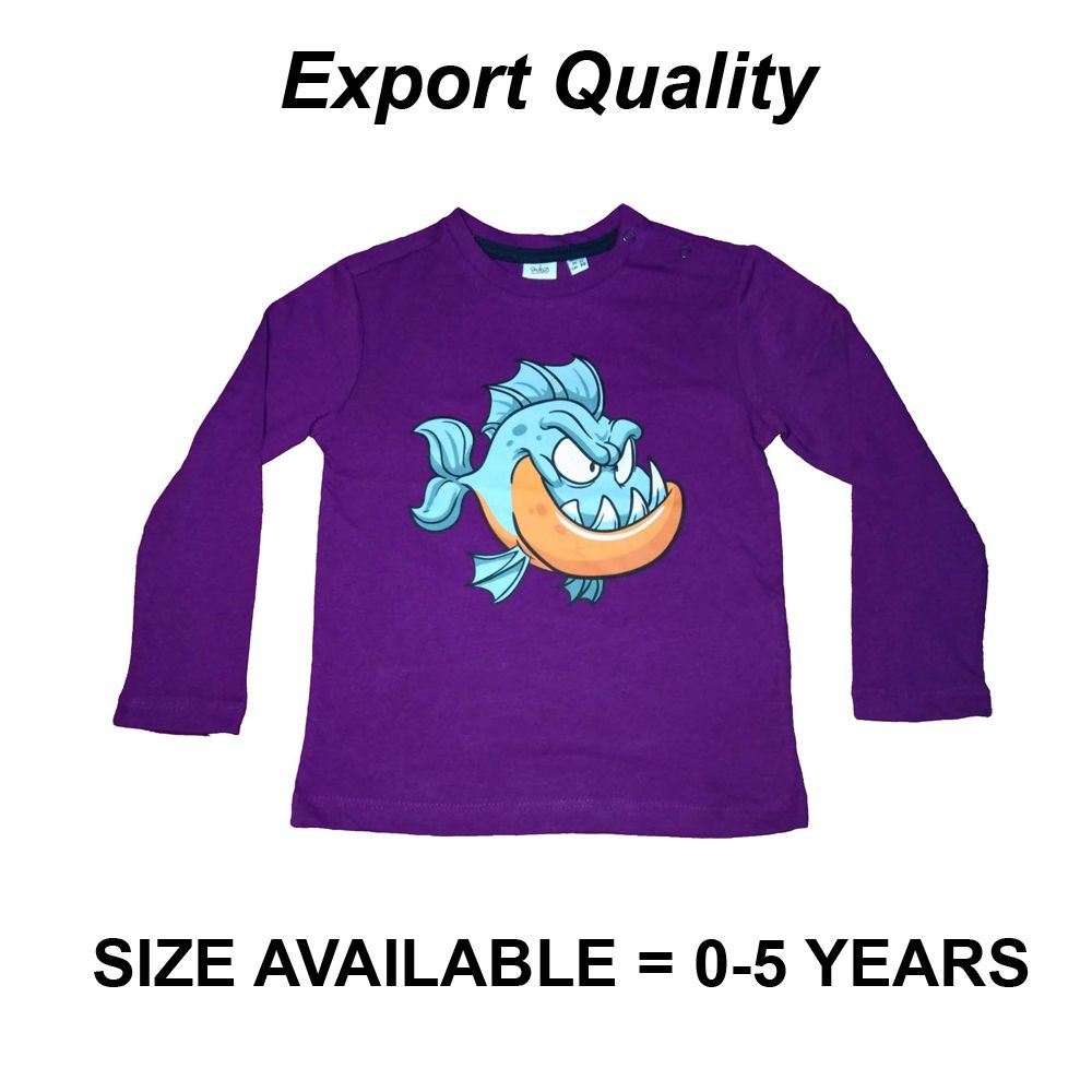 Full Sleeve T-Shirt Baby 100% Cotton T-Shirt for Girls