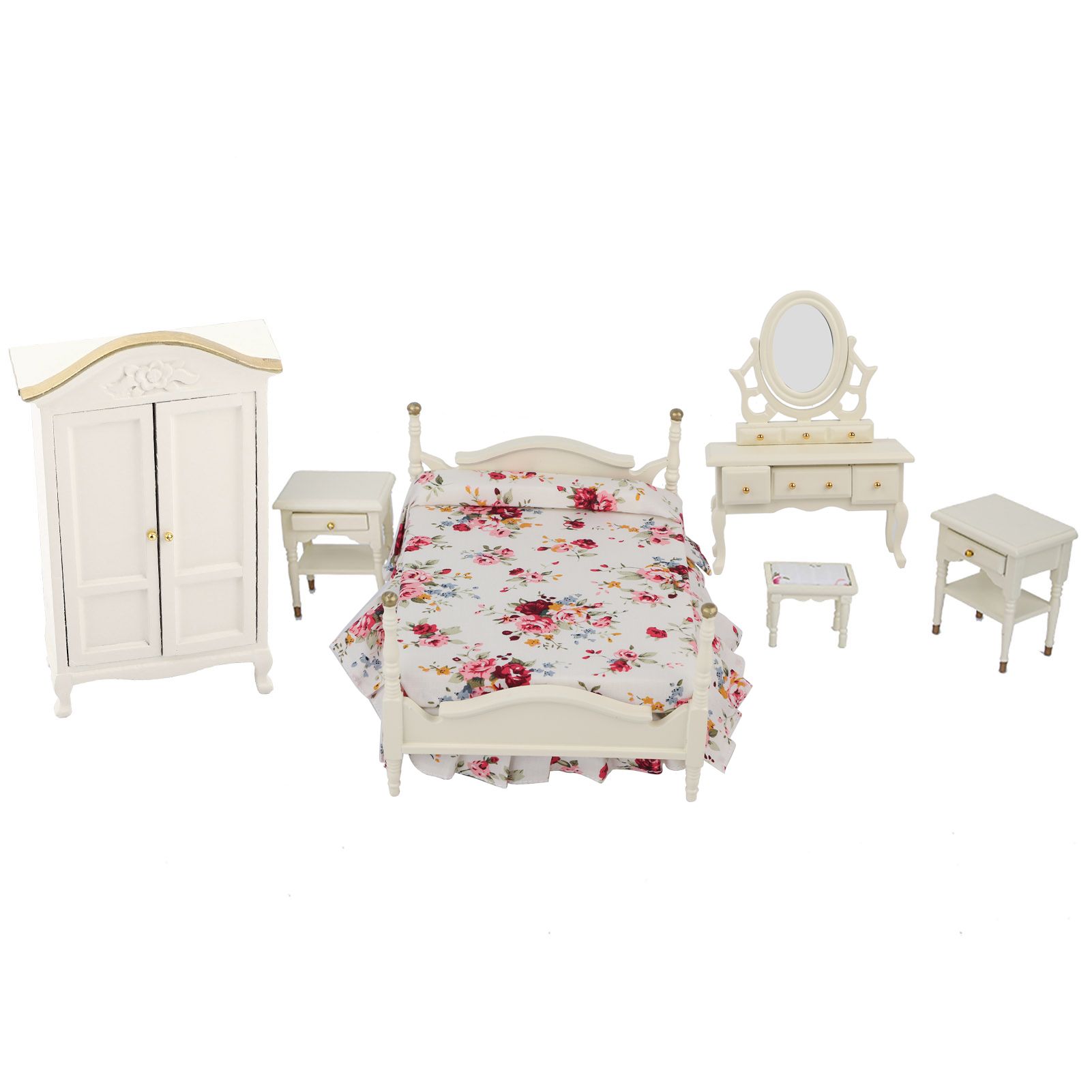Safe And Durable Sturdy Dollhouse Bedroom Set 6pcs / Adopting Premium Making