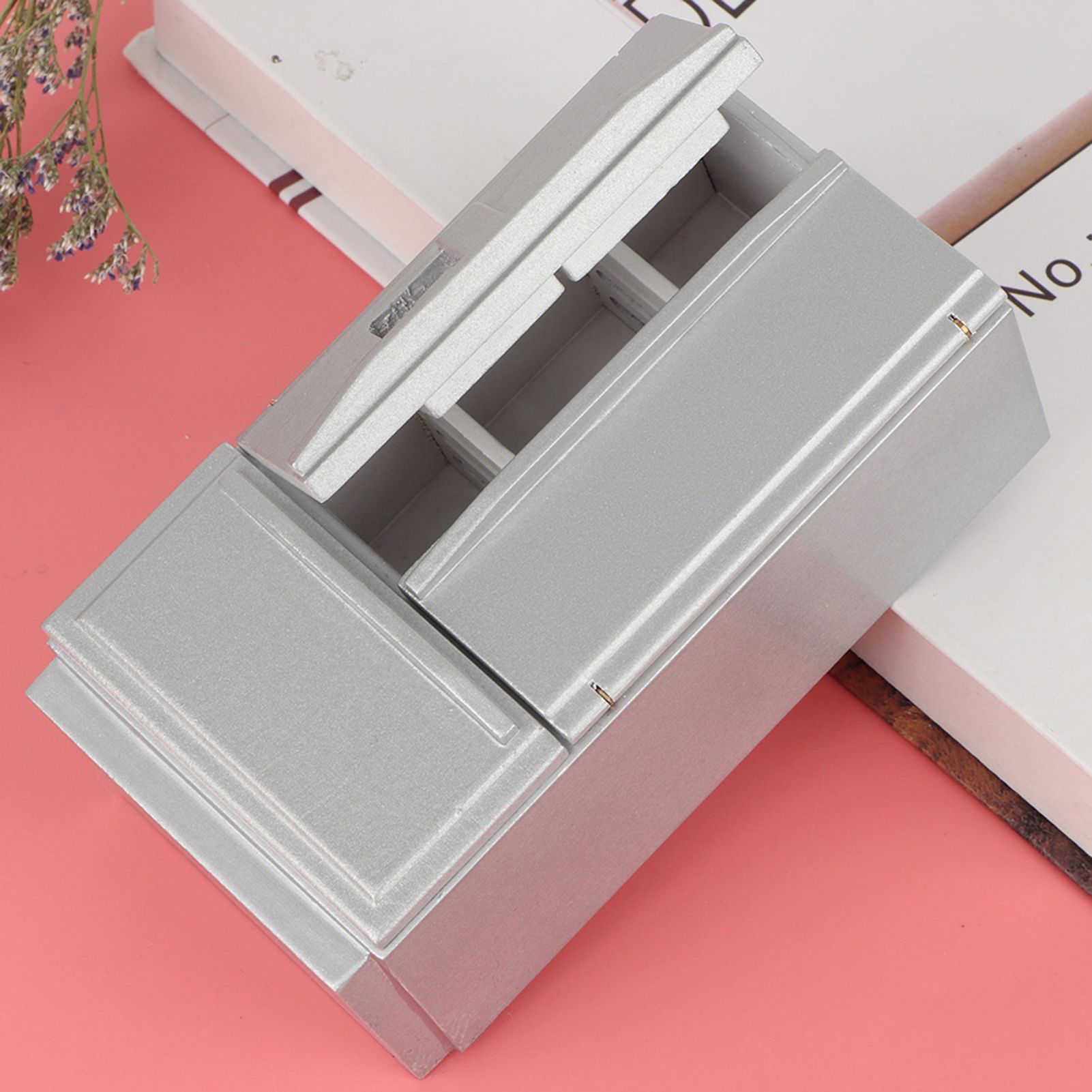 Dollhouse Decoration Accessories 1:12 Mini Wooden Refrigerator Model Furniture for DIY Scene Doll Home Craft