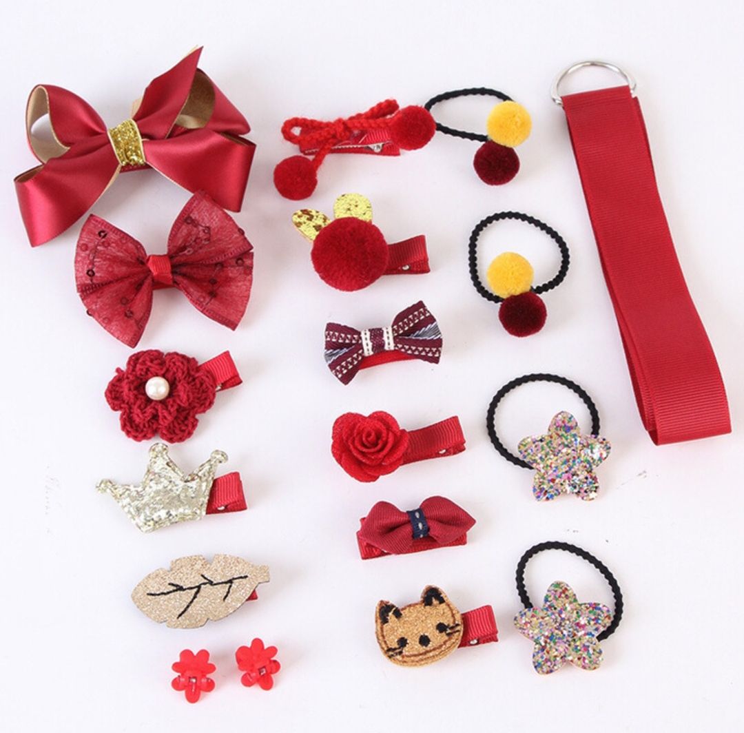 18 Pieces/set children's trendy headwear hair clip for hair accessory set