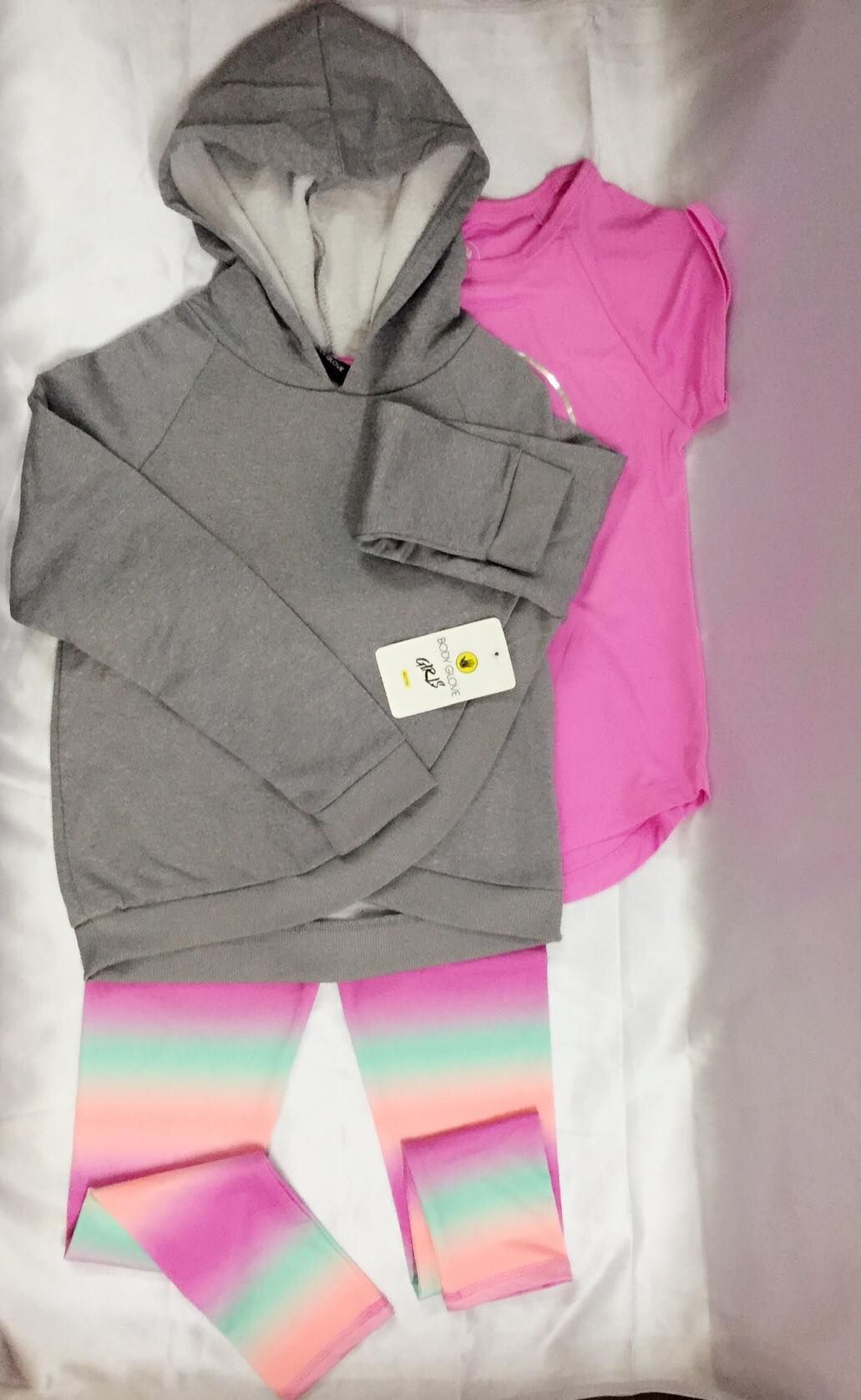 Comfortable Baby & Girls Winter Dress For 7 Years to 12 Years, 3pcs Set (Hoodies + T-Shirt + Leggings)