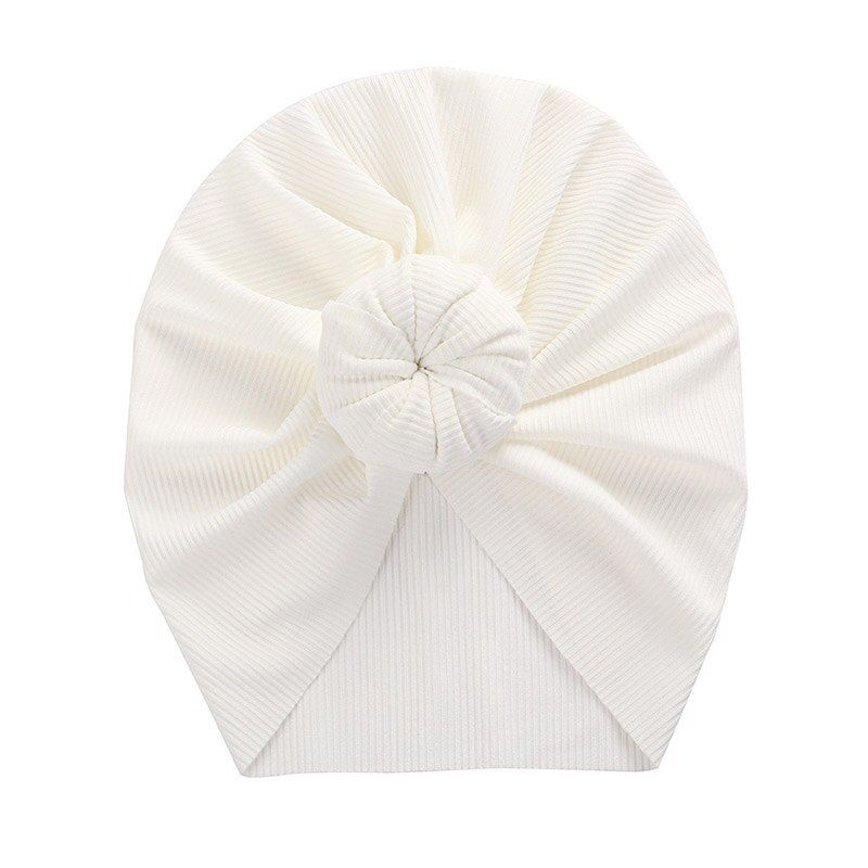 Knot Baby Hat Solid Color Soft Kids Bonnet Hat Spring Autumn Infant Turban Toddler Children Beanie Cap