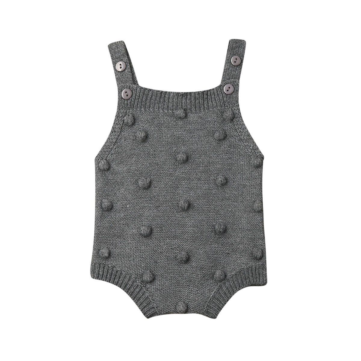 0-18 Months Baby Knitted Rompers Summer Girl ​Sleeveless ​Jumpsuit ​Newborn  Clothes Girls Ruffle One-piece Romper Outfit