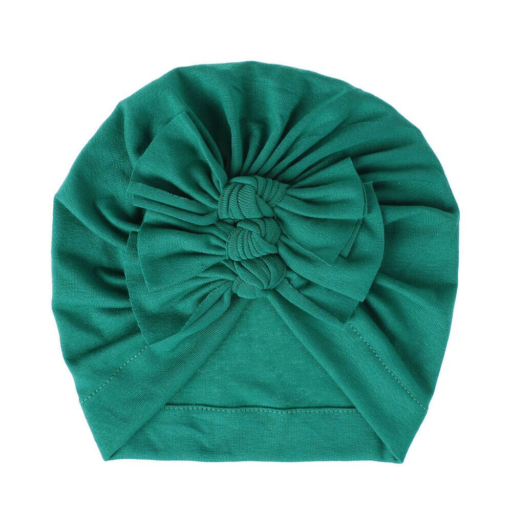 Newborn Baby Girls Boys Hats Turban Bow Knot Head Wrap Infant Cotton Beanie Hat Winter Warm Cap