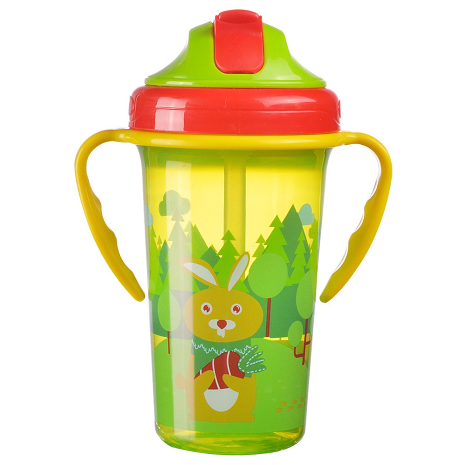 Kids Bottle Double Handle Large Capacity BPA Free Infant Straw Water Bottle for Toddler