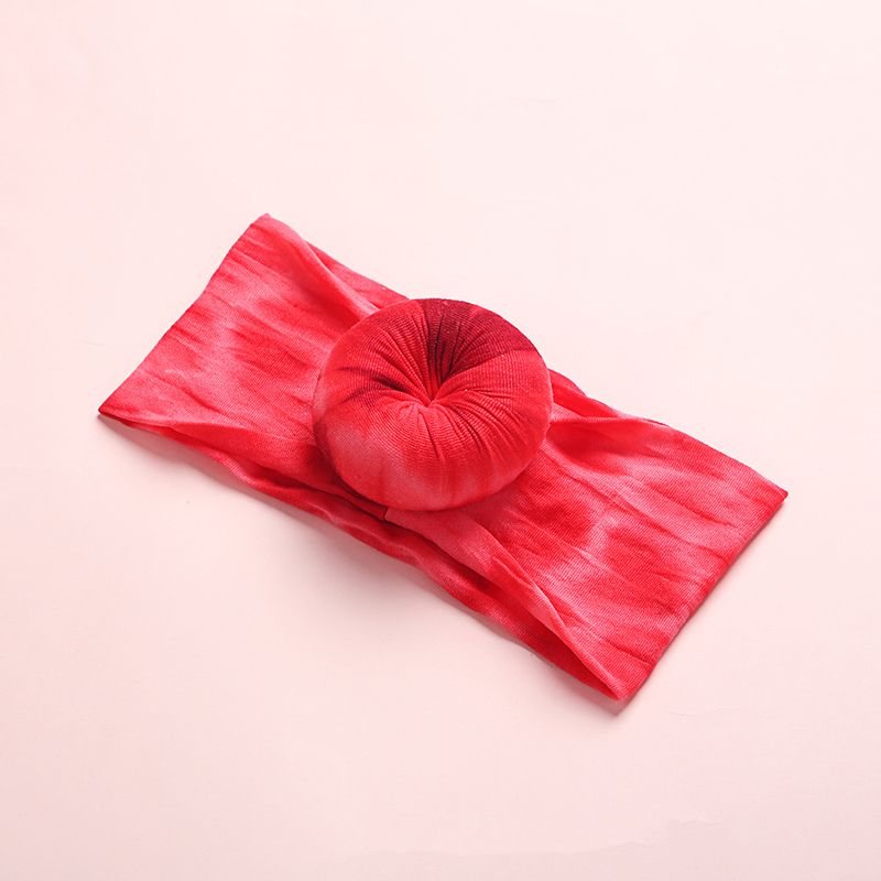 Baby Girl Nylon Headbands, Cute Tie Dye Knotted Hairbands Soft Elastic Turban Headwrap for Newborn Infant