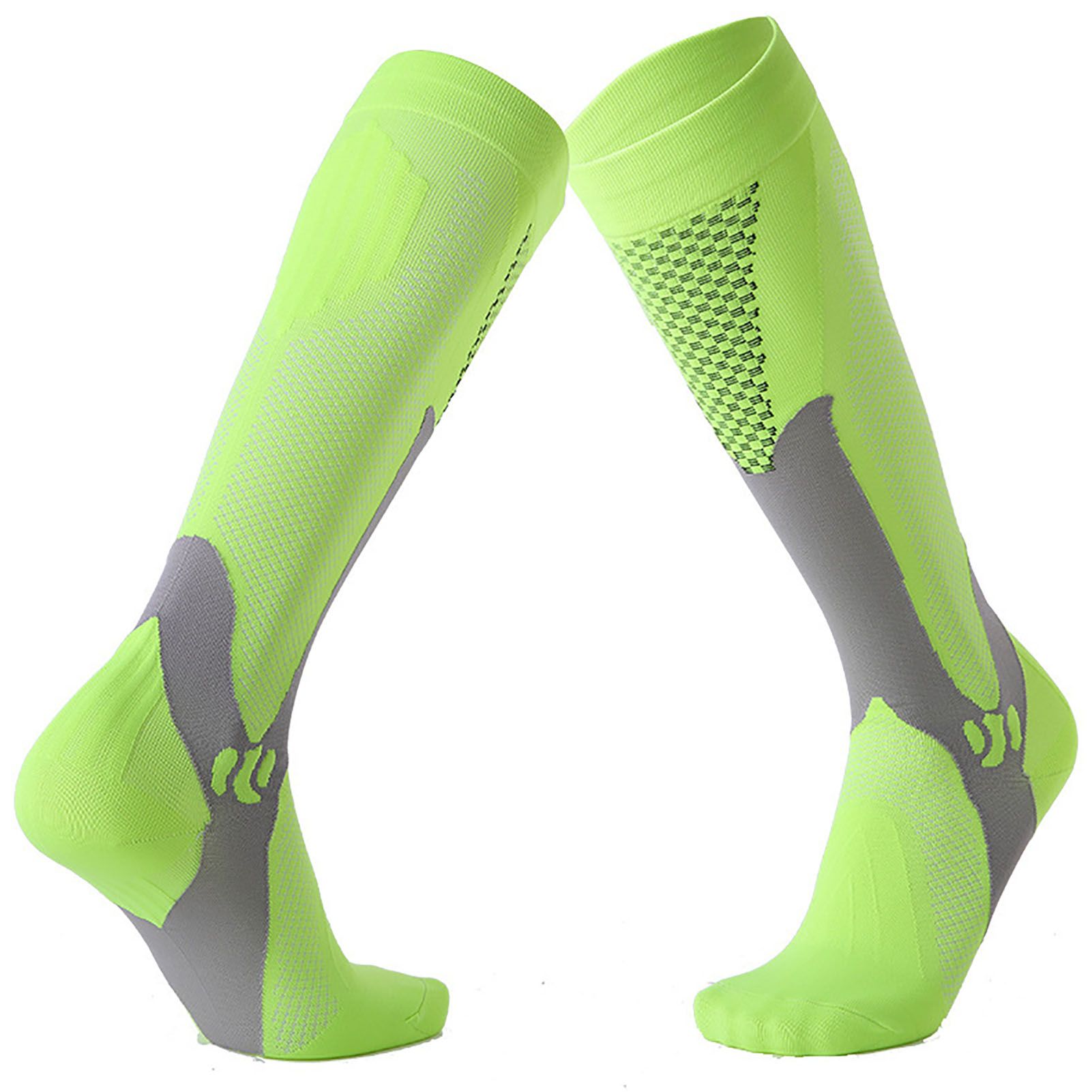 Men Color Block Breathable Compression Socks Stockings for Sport Running Cycling