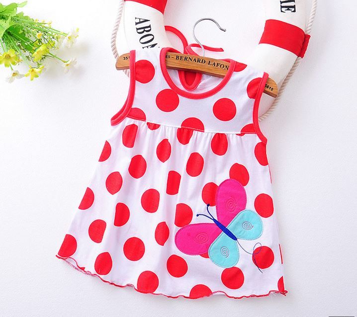 Flower Printed Toddlers Girls Princess Dresses Baby Girls A-Line Lovely Sleeveless Summer Dress Kids Girls Soft Cotton Clothes