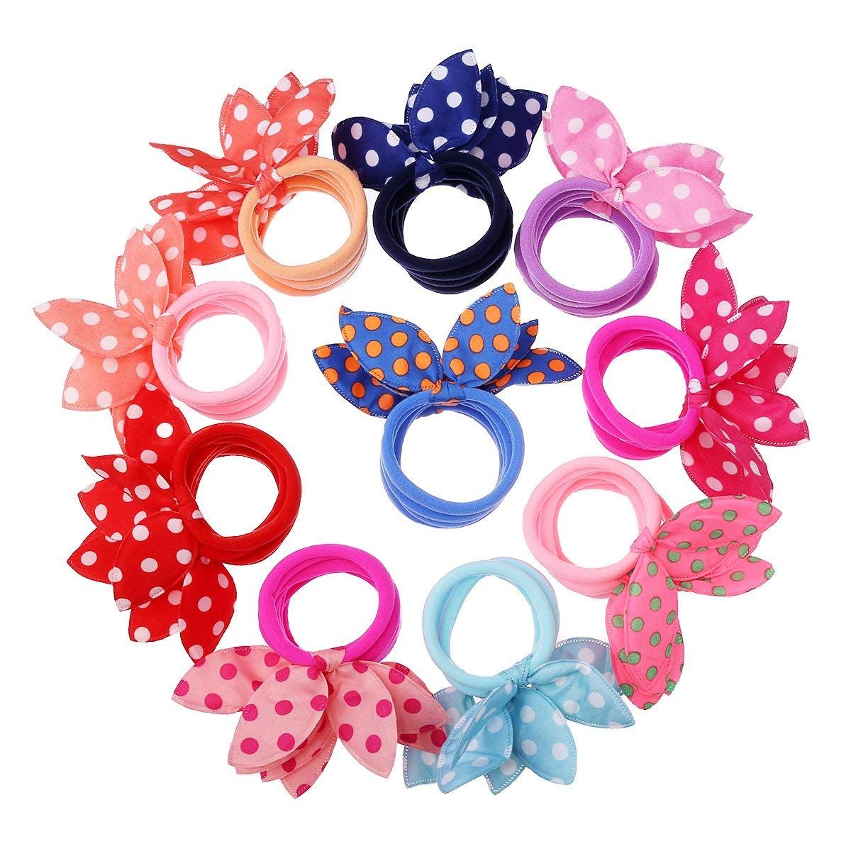 Trendy Hair Band with Bow Rabbit Ears Headband(6 Piece Set)