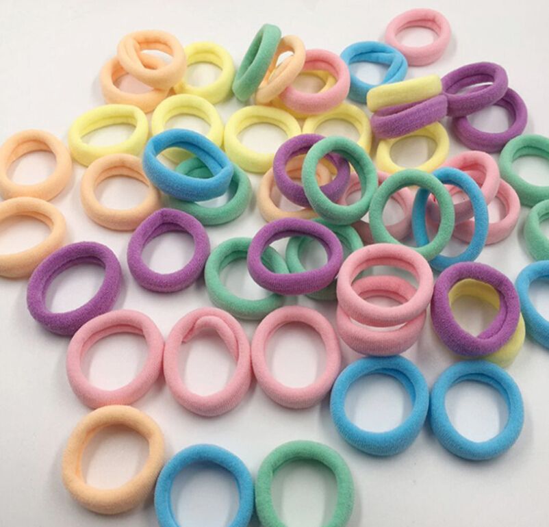 50Pcs Kids Girls Hair Ties Hair Bands Ponytail Holder Rope Ring Elastic Hairband Hair Accessories