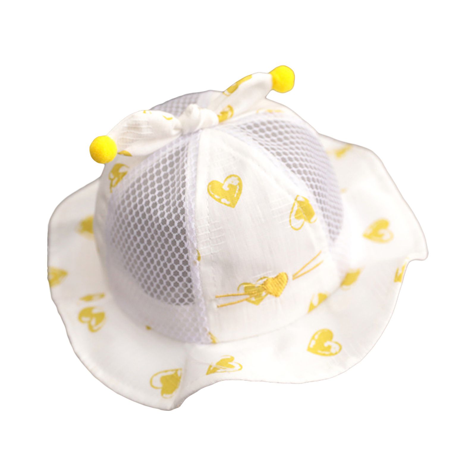 Baby Hat Cartoon Pattern Anti-deform Cotton Summer Breathable Baby Sun Fisherman Hat for School