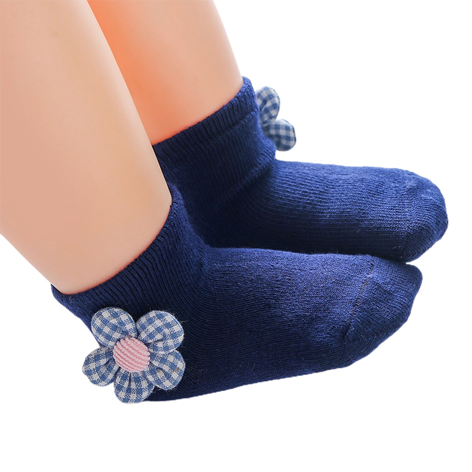 1Pairs Baby Floor Socks Soft Portable Cotton Feet Warmer Baby Short Socks for Winter