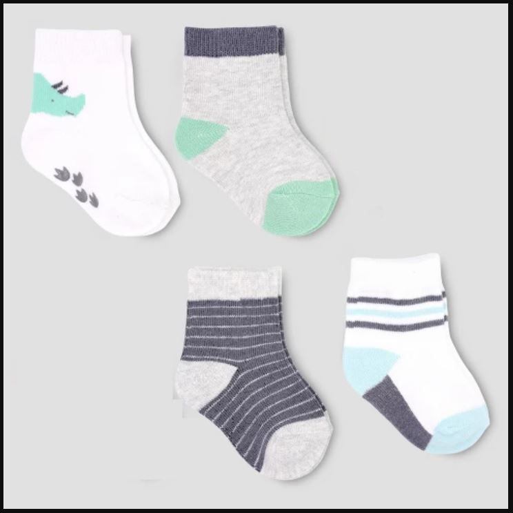 Newborn Cartoon Baby Socks For Winter- 4Pair