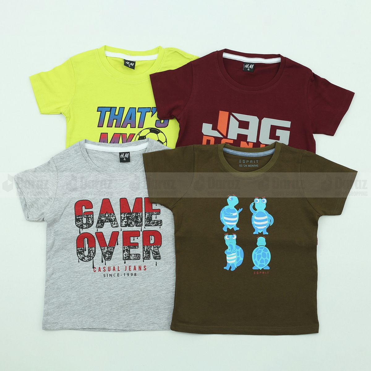 4 pcs Cotton T-shirt Any Colour for baby